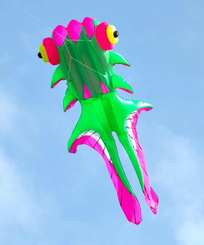 free shipping fish kite flying for adults kites reel inflatable toys linha de pipa gel blasters cometas de viento kite reel fun