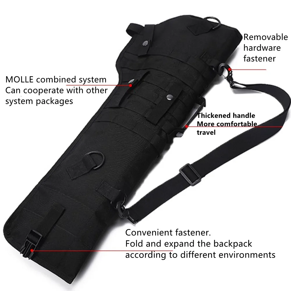 Outdoor Gun Bag CS Hunting One-shoulder Portable Fishing Hunt Tactical Cover Package Professional Sport Messenger knapsack MOLLE