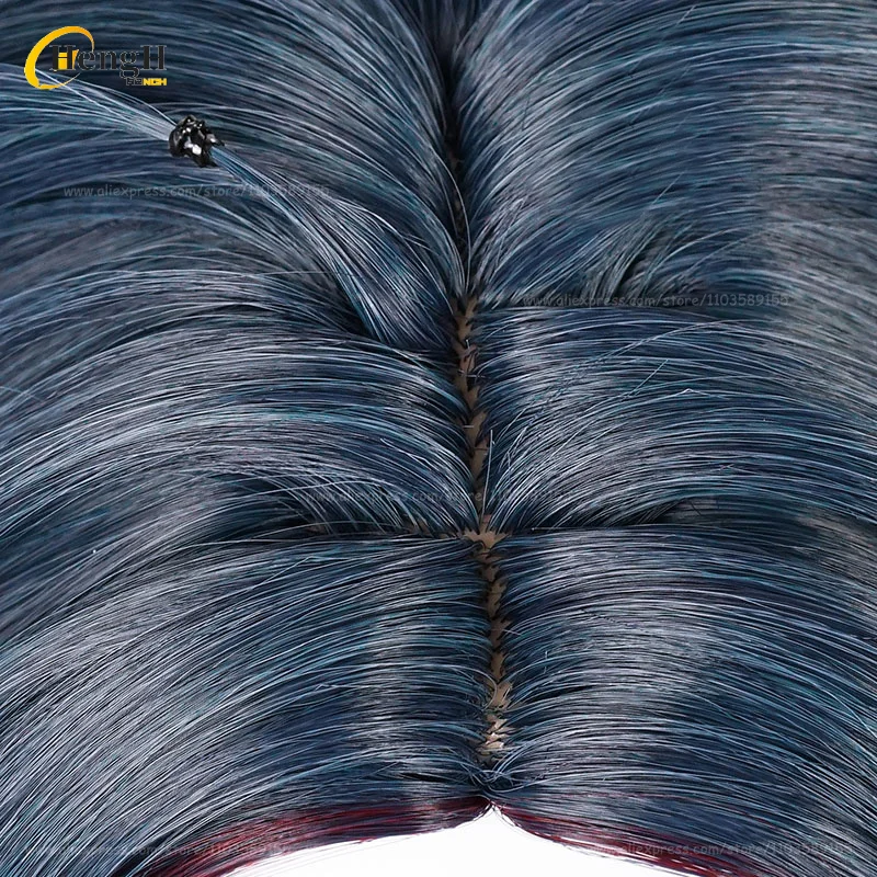 In Stock Blade Synthetic Wig Anime HSR Unisex Long 100cm Blue Gradient Deep Red Cosplay Wig Heat Resistant Hair Party 2024 Wigs