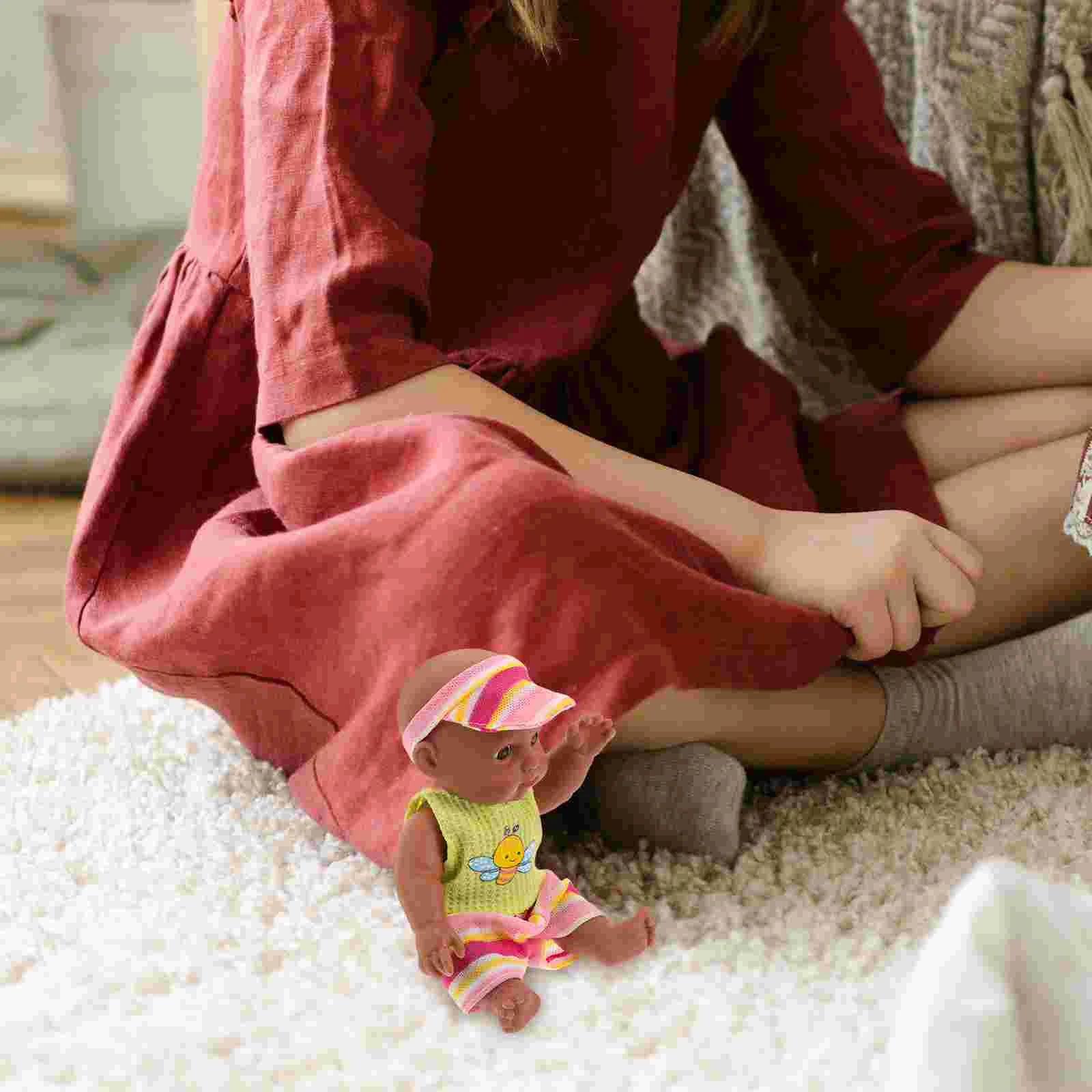 محاكاة دمى الأطفال حديثي الولادة الصبي ألعاب سوداء طفل سيليكون كامل الجسم المطاط الناعم