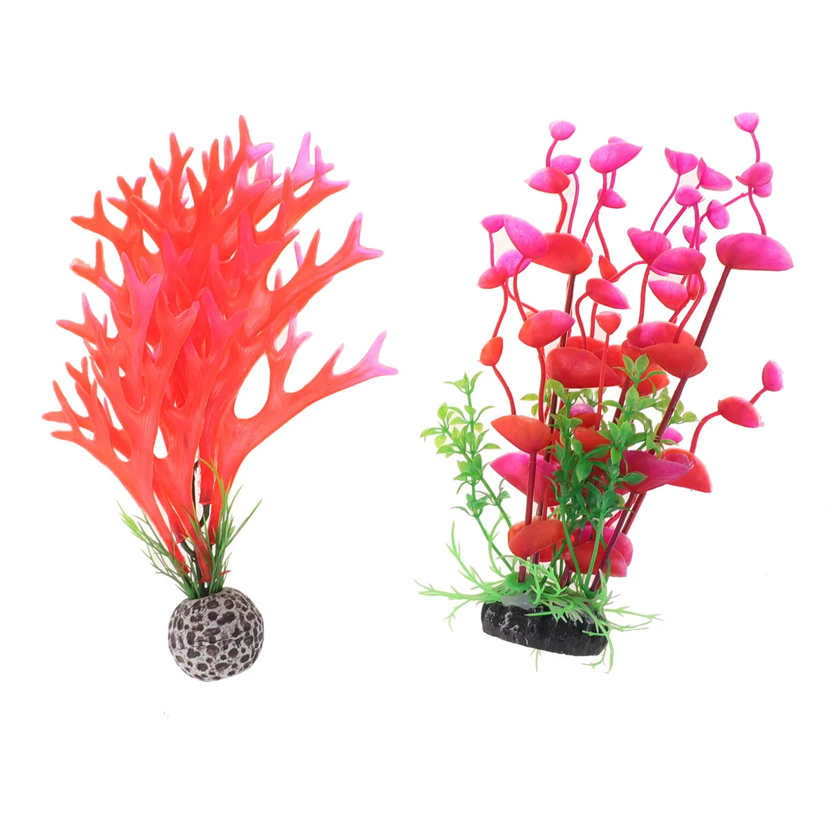 

2Pcs Artificial Water Plants Aquarium Grass Plastic Fish Tank Decoration Realistic Landscape Ornament Safe for Fish