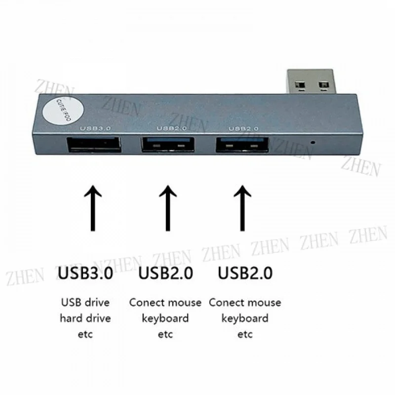 Y Y Left Right USB Hub 3.0 2.0 Expander for Laptop Printer Flash Drive Mobile HDD