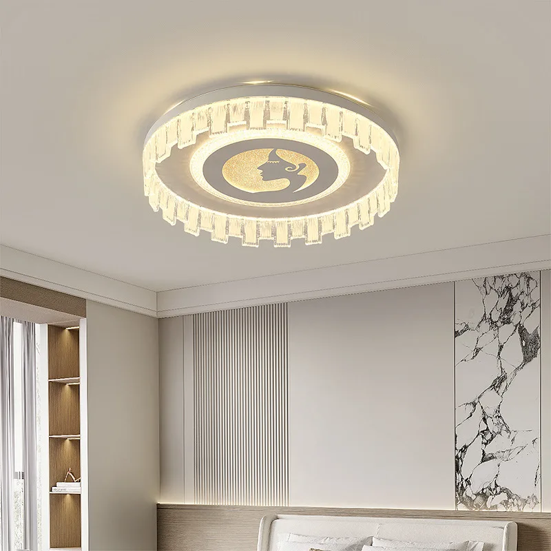 Luxury Circle Acrylic Ceiling Lamp Modern Personality Art LED Light for Master Bedroom Balcony Study Parlor Restaurant Luminaire