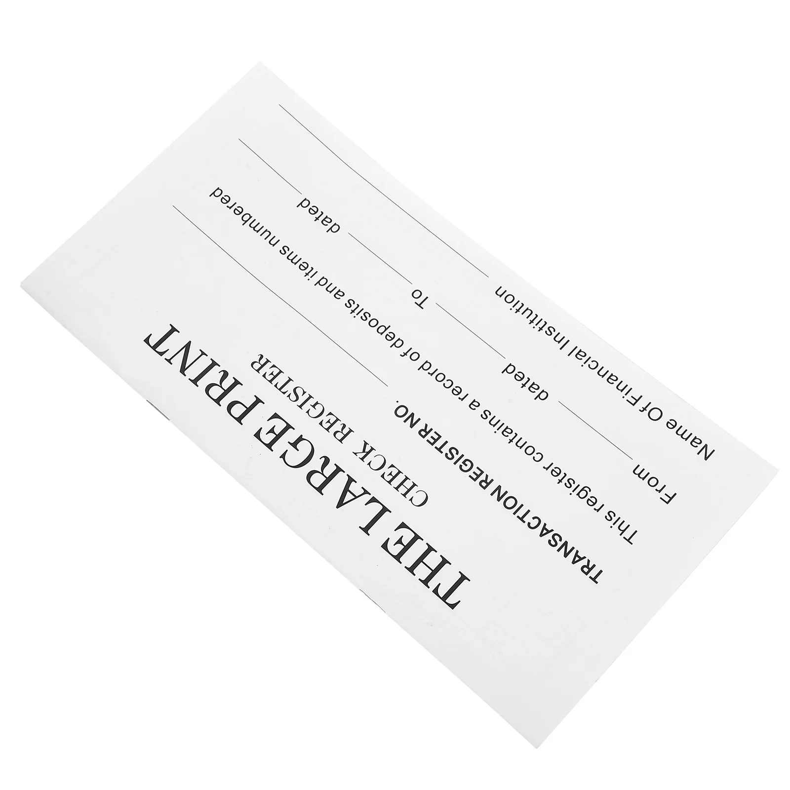 Checkbook Register Book Functional User-Friendly Layout for Streamlined Check Management Personal Financial Notebook Expense