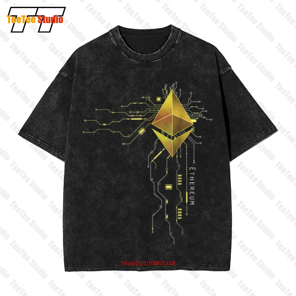 Ethereum or Eth coeur Vintage T-Shirt surdimensionné IJZX