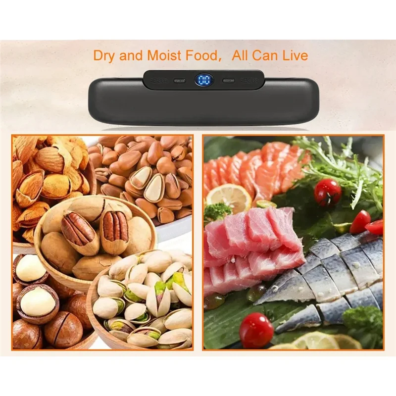 真空シーラー食品真空包装機バッグ付き自動家庭用食品真空シール EU プラグ B を含む使いやすい