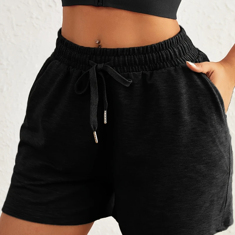 

Американские ретро женские однотонные эластичные повседневные шорты, новая летняя мужская и женская уличная одежда