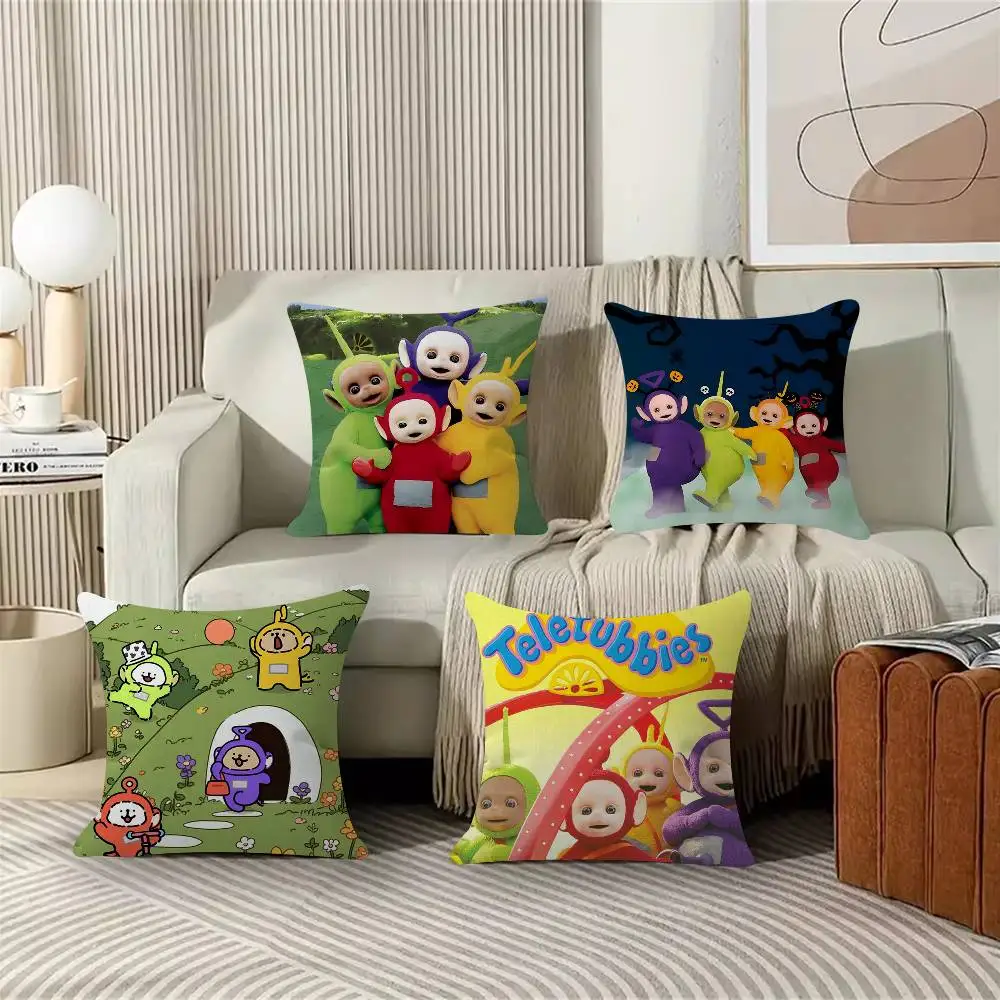 

Декоративная наволочка с изображением мультяшных персонажей Телепузиков, чехол для подушки, декор для дивана, домашний декор, наволочки для подушек