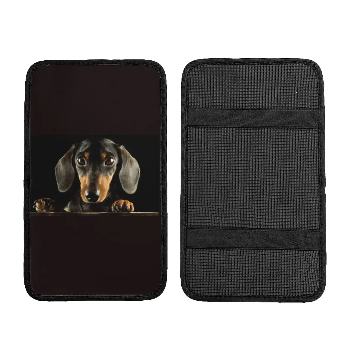 Cute Dachshund Dog Center Console Pad Box Customized Puppy Pet Car Armrest Cover Box Protective Interior Cushion Storage Box