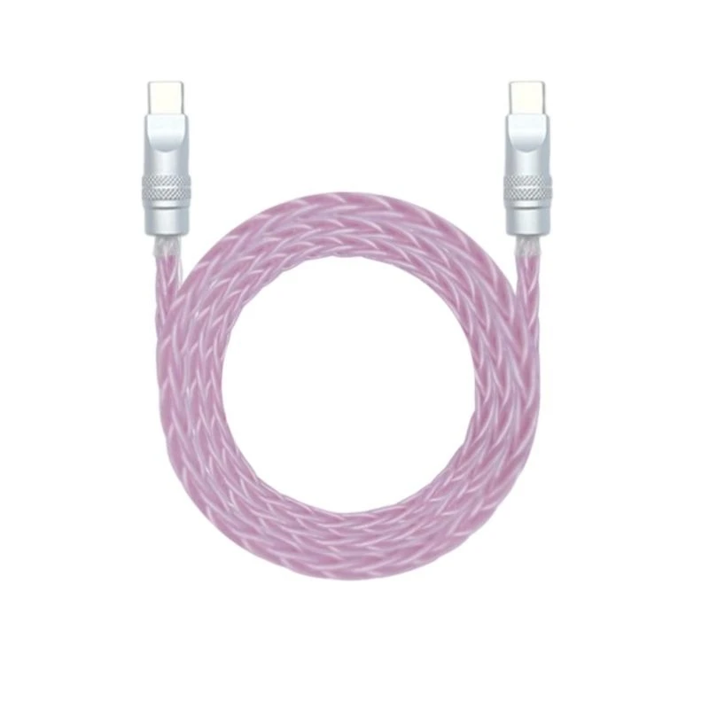 652F Type C Braided Cable Featuring Eight Cored Silver Plated Copper Line for Fast Charging Data Sync Usb C Cord