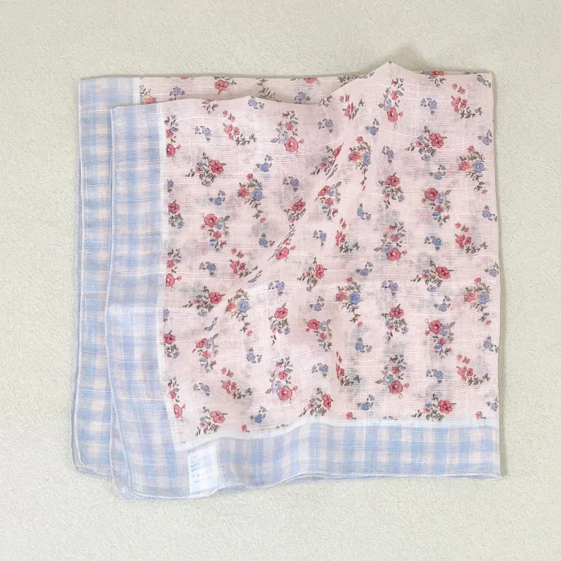 

Sweet-Style Girlish 58x58 Square Scarf Artistic and Chic Silk Scarf Fashionable Neck Warmer with Elegant Appeal