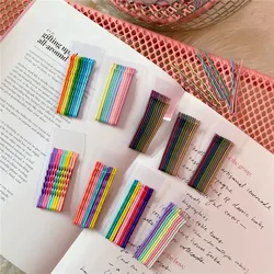 10Pcs/Lot Rainbow Color 5.5cm Bobby Pin Barrette Salon Grip Clip Hairpins Hairstyle Styling Metal Hairgrip Barrette Accessories