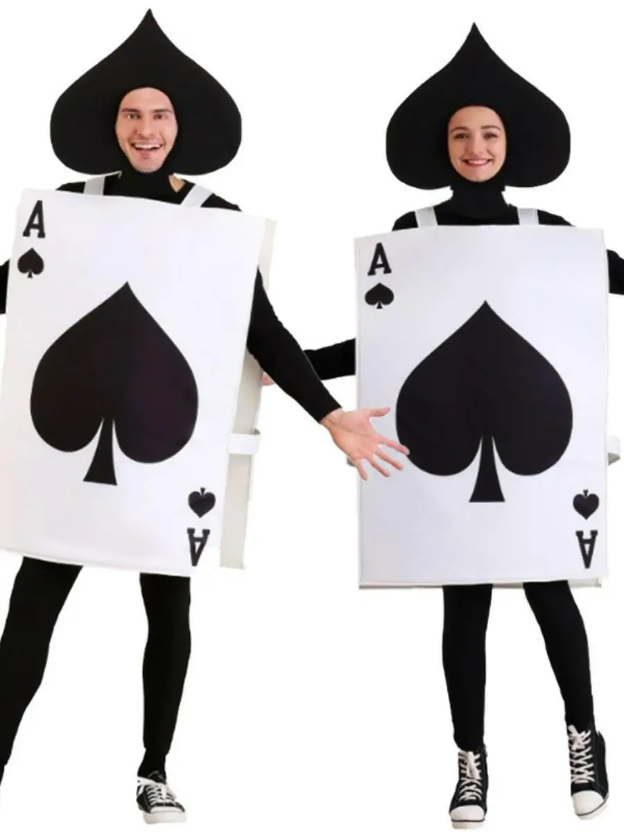 red-loween-poker-suit-onesie-par-performance-costume-funny-cosplay-outfit-women's-ethnic-stage-clothing-polyester