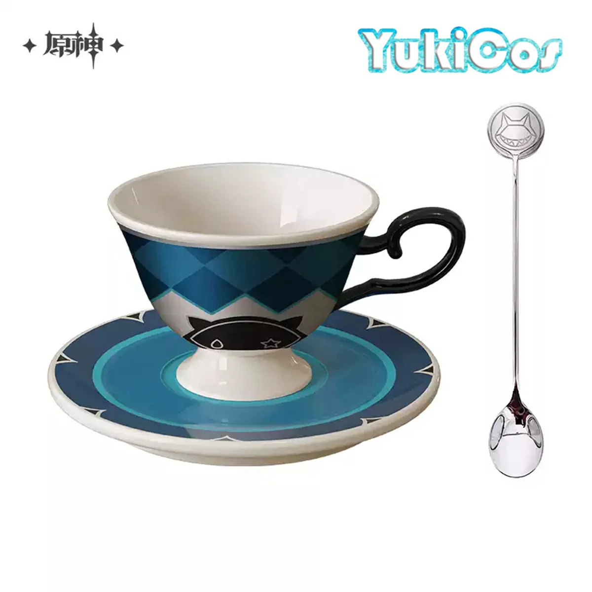 

Genshin Impact Официальный оригинальный Lynette リ изменений 리넷 Afternoon Tea Cup Saucer Set Кофейная чашка Чашка для чая