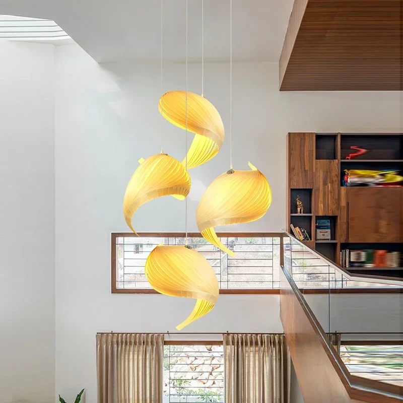 Nordic Creative Shell Shape Chandelier Conch Pendant Light LED for Living Room Bedroom Shop Hanging Lamp Home Decor