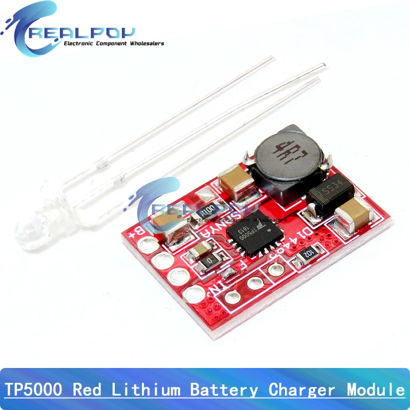 TP5100 charging management power supply module board TP5000 1A 2A compatible with 4.2V 8.4V single and double lithium batteries