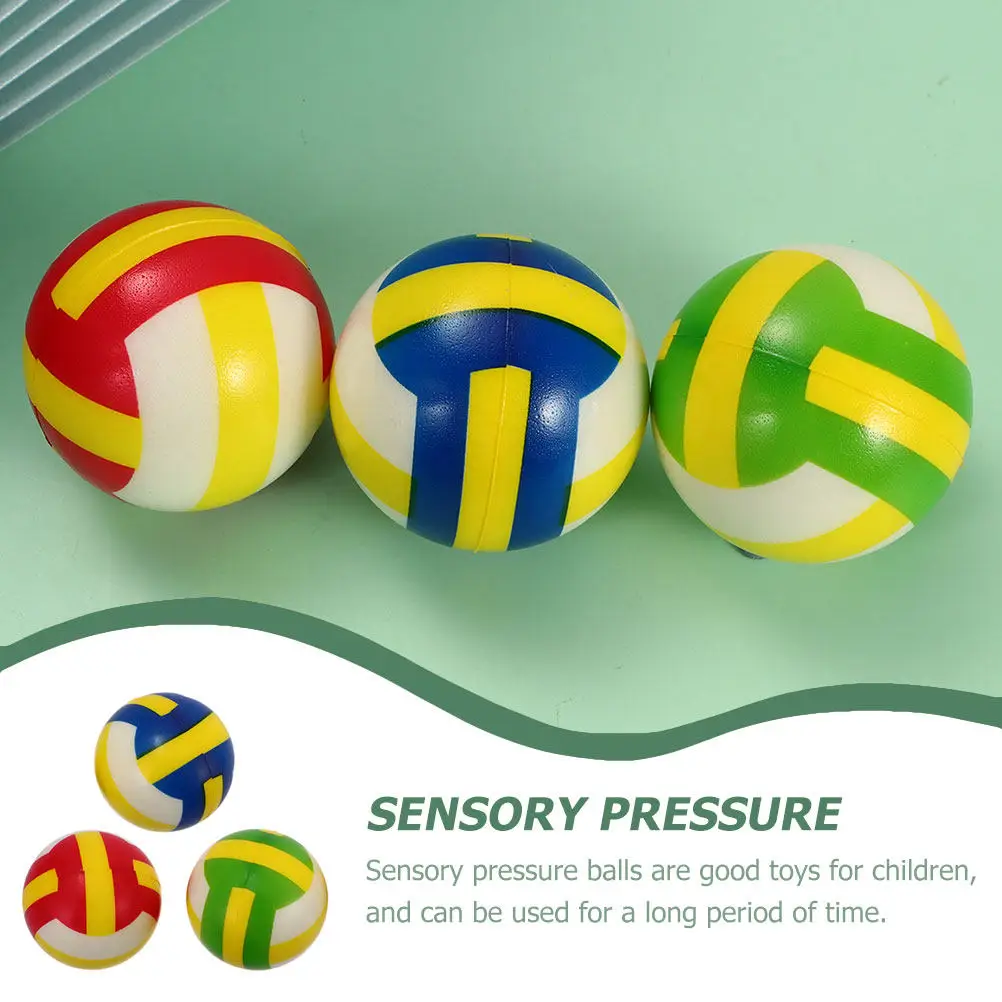 Stress Relief Balls 10Pcs Volleyball Shape PU Squeeze Toys for Anxiety Relief and Hand Exercise