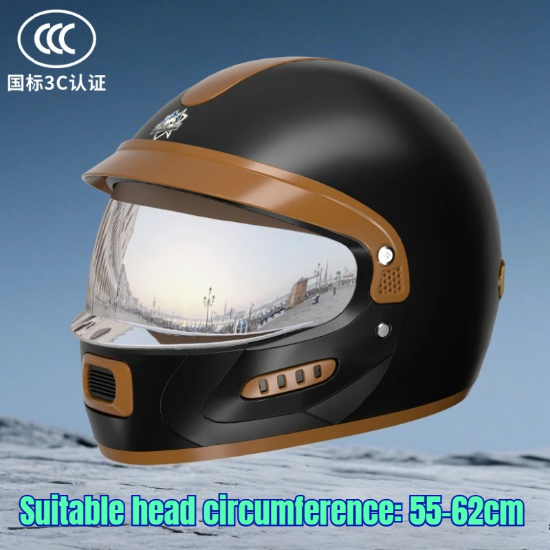 

Motorcycle Helmet Retro Full Face Helmet Riding Personalized Motorcycle Safety Helmet Casco Moto Casque