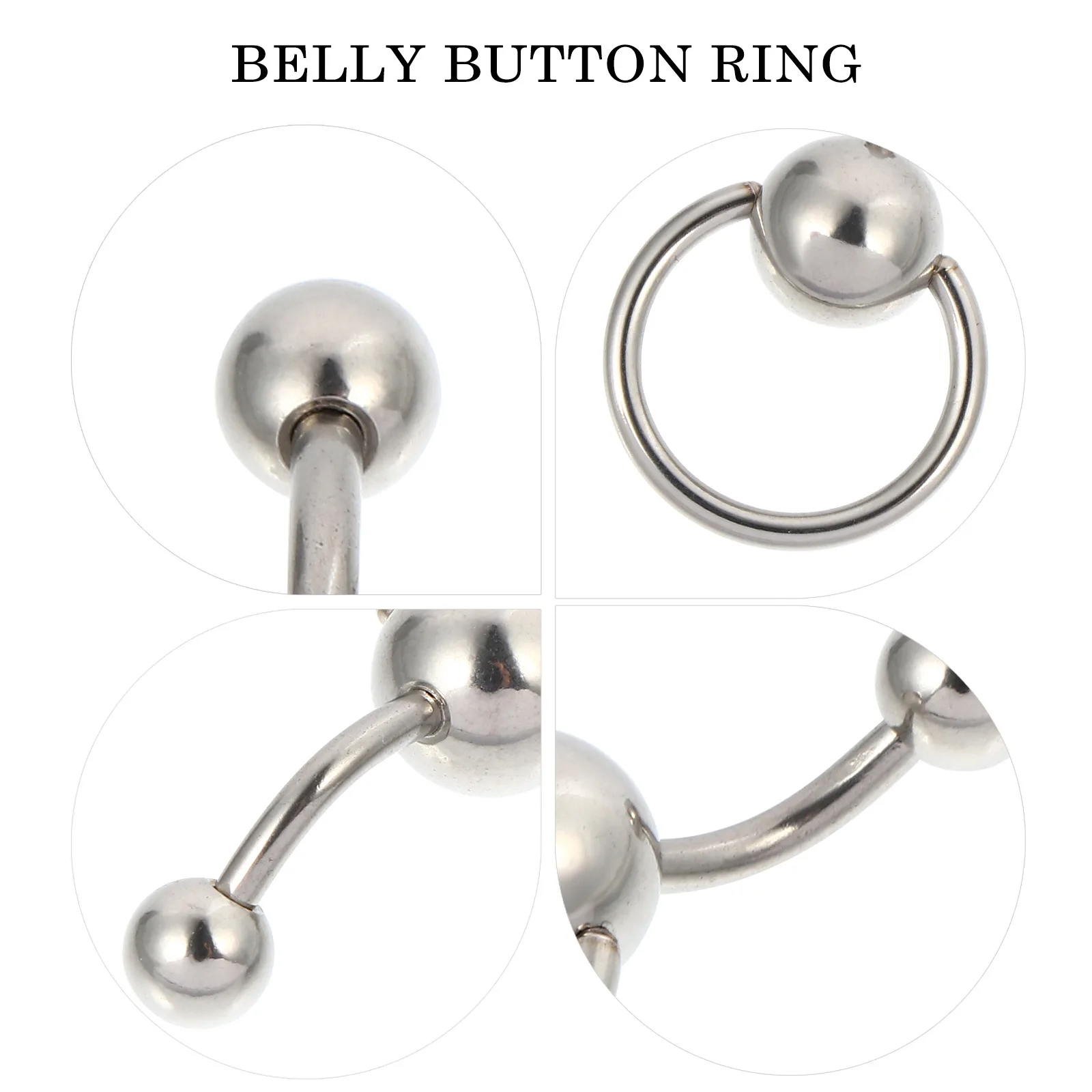 

10 Pcs/ Moon Ring Navel Women Titanium Steel Material for Belly Button Hoop Rings