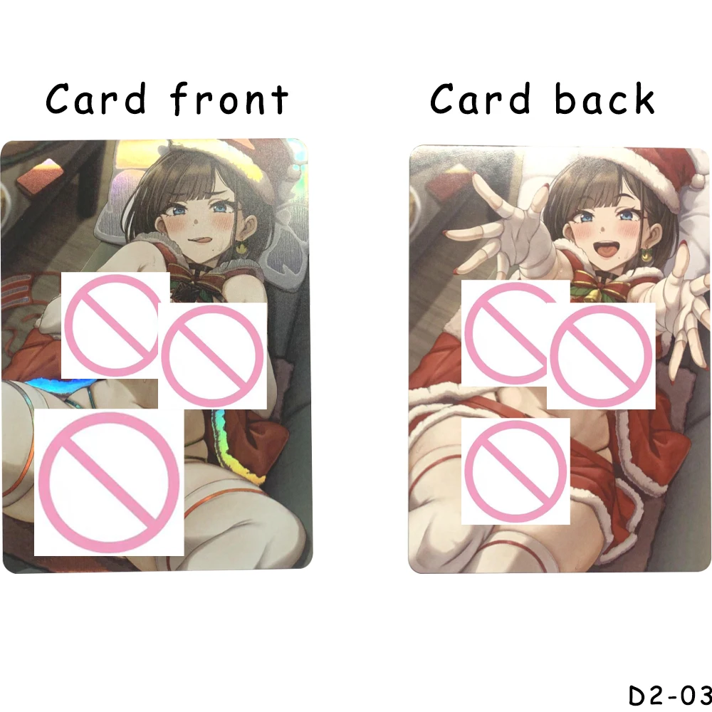 30 قطعة/المجموعة Waifu مثير عارية بالكامل جمع بطاقة أنيمي كبير الصدر الجمال بطاقات عارية الانكسار اللون فلاش Otaku الهدايا