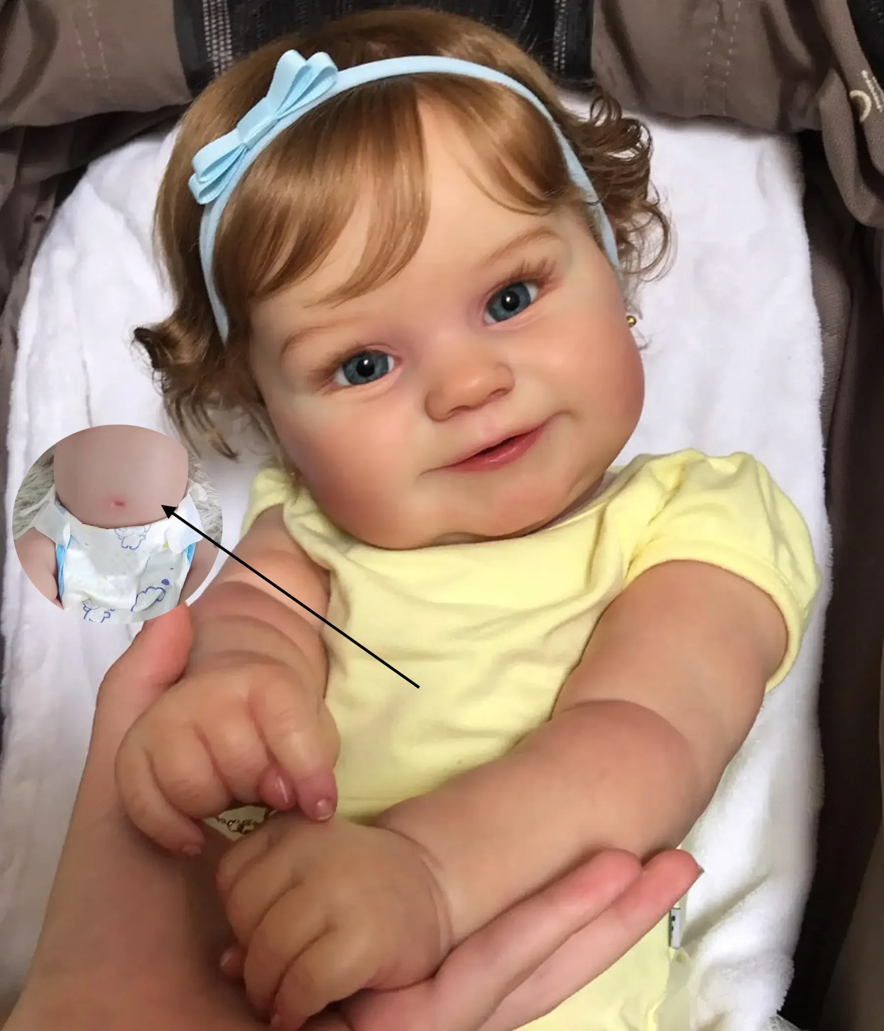 

50 см 3D-краска Skin Art Reborn Bebe с венами, полностью виниловая игрушка-кукла Maddie для девочки, улыбающийся ребенок, реалистичный подарок