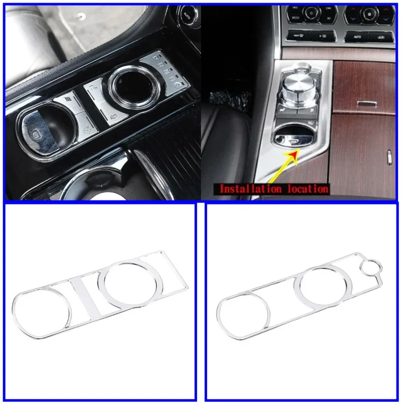 For Jaguar XF 2008-2015 XJ 2010-2019 Aluminum Alloy Car Shift Button Frame Trim Kit Decorative Sticker Car Interior Accessories