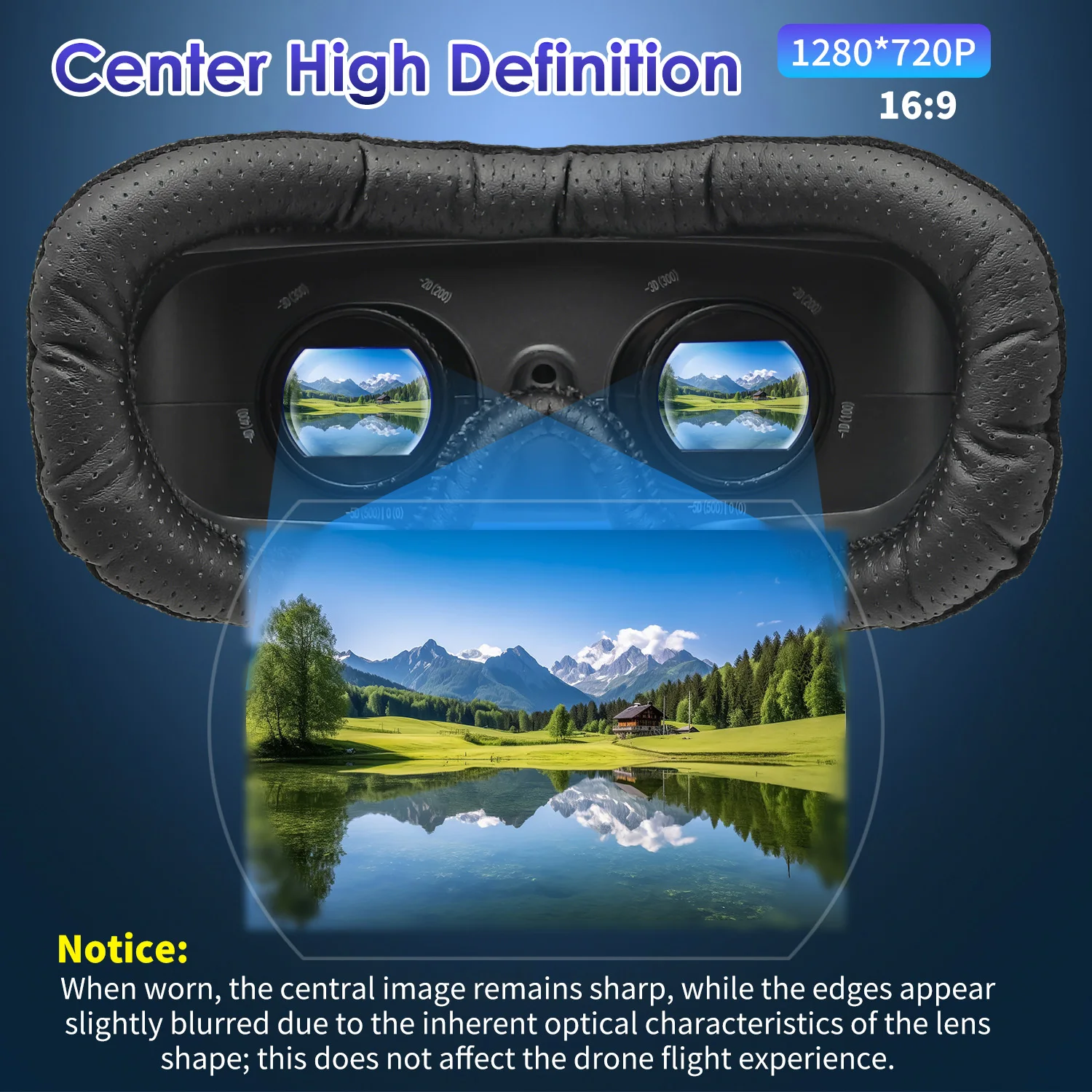 FPV Goggles, Head-Mounted Display, Analog Video Receiver, Entry-Level Flight Helmet, Non-VR/AR Goggles, Fixed Screen view 5