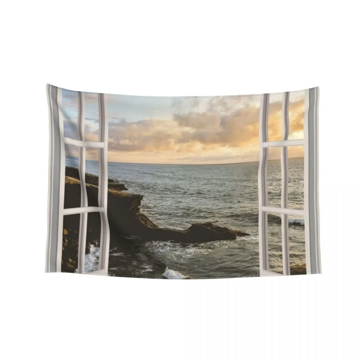 

San Diego Window View Sunset Tapestry Home Decoration Accessories Home Decorators Cute Decor Wall Hanging Tapestry