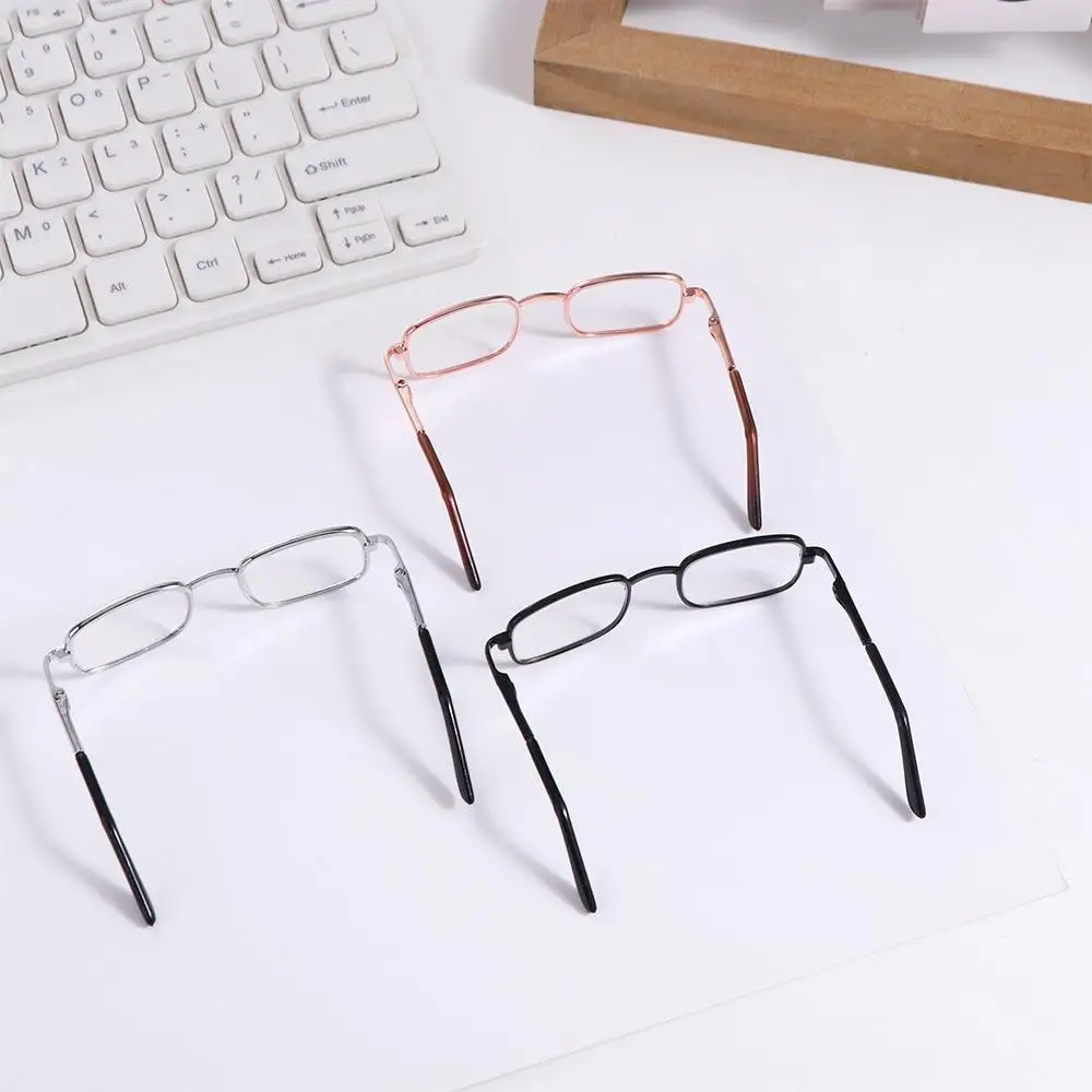 Cute 8.5 CM Preppy Cotton Doll Glasses Lovely Square Idol Plush Doll Glasses Cartoon Silver 20CM Doll Gold-rimmed Glasses Kids