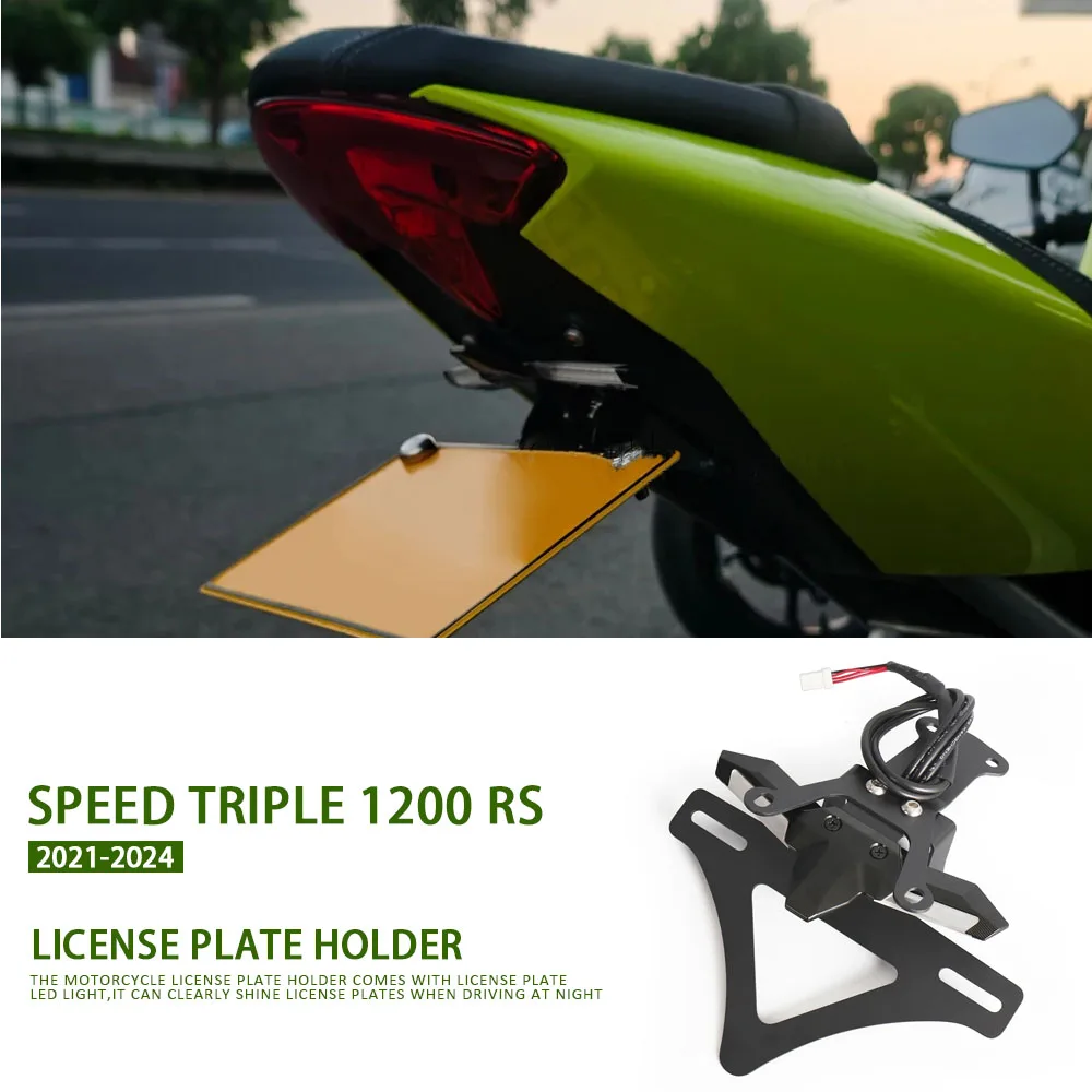 

2021 2022 2023 2024 Tail Tidy License Plate Holder Frame Holder Bracket Turn Signal Light Fit For Speed Triple 1200 RS 1200RS