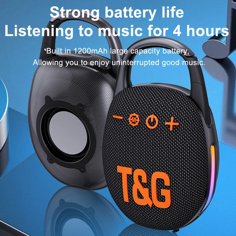TG 447 مكبر صوت بلوتوث 5.3 محمول HiFi جودة صوت TWS توصيل دعم راديو FM TF بطاقة تشغيل مكبر صوت منخفض الكمون