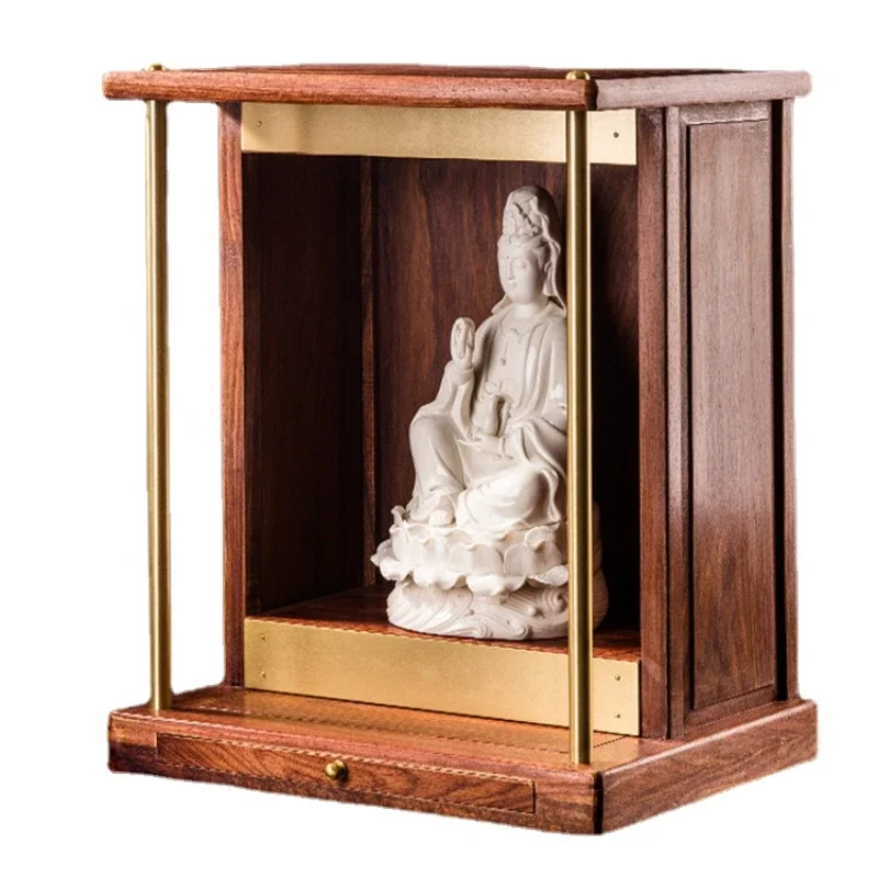 

CX Buddha Niche Small Household Wall-Mounted New Chinese Solid Wood Altar Guanyin Shrine Wall Cupboard