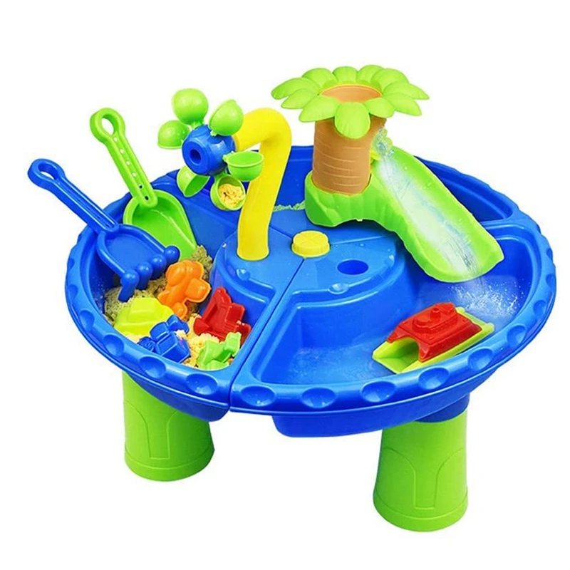 Conjunto de brinquedos de praia para crianças, brinquedos de areia para crianças, mesa de praia de verão, ferramentas de escavação de areia de água para piscina à beira-mar