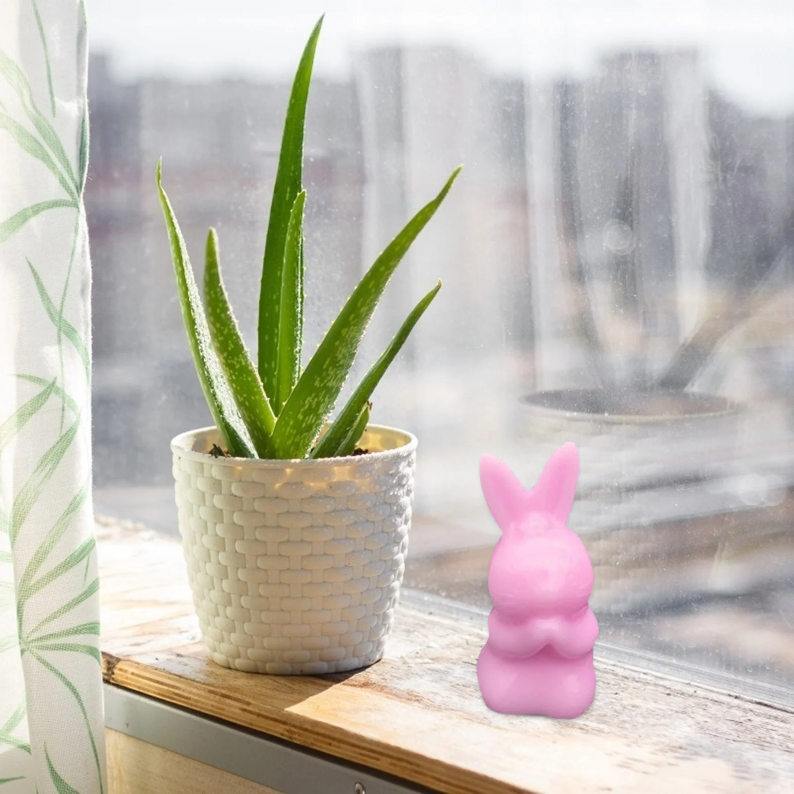 Molde de conejito de silicona reutilizable para Pascua, molde decorativo para orar, artesanía, pastel de Chocolate, pudín, herramienta suave de resina