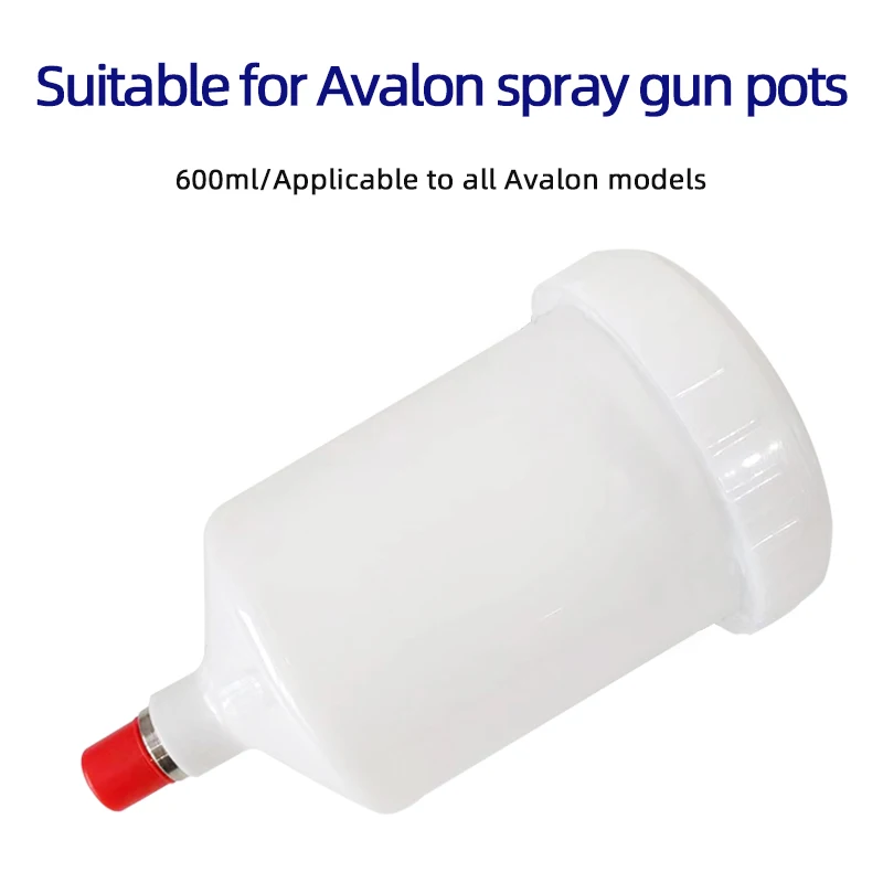 For Avalon 600ml Plastic Spray Paint Cup Sprayer Cup Air Gravity Feed Paint Spray Pot Thread Connector For Spray Gun Parts