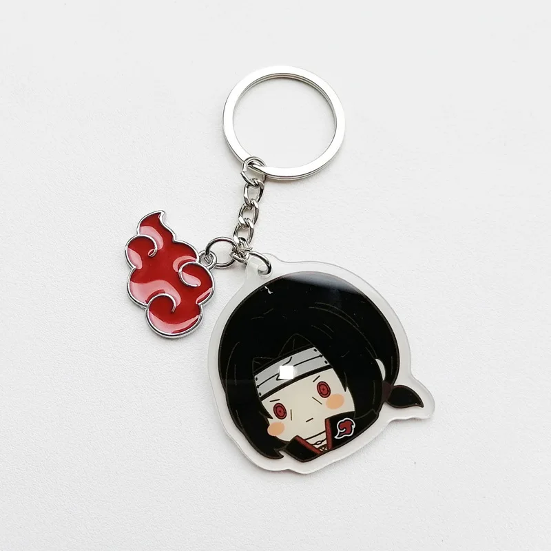 سلسلة مفاتيح أكريليك إصدار Q من Naruto ، شخصية ساسوكي ، قلادة حقيبة مدرسية ، إكسسوارات ، هدية صغيرة