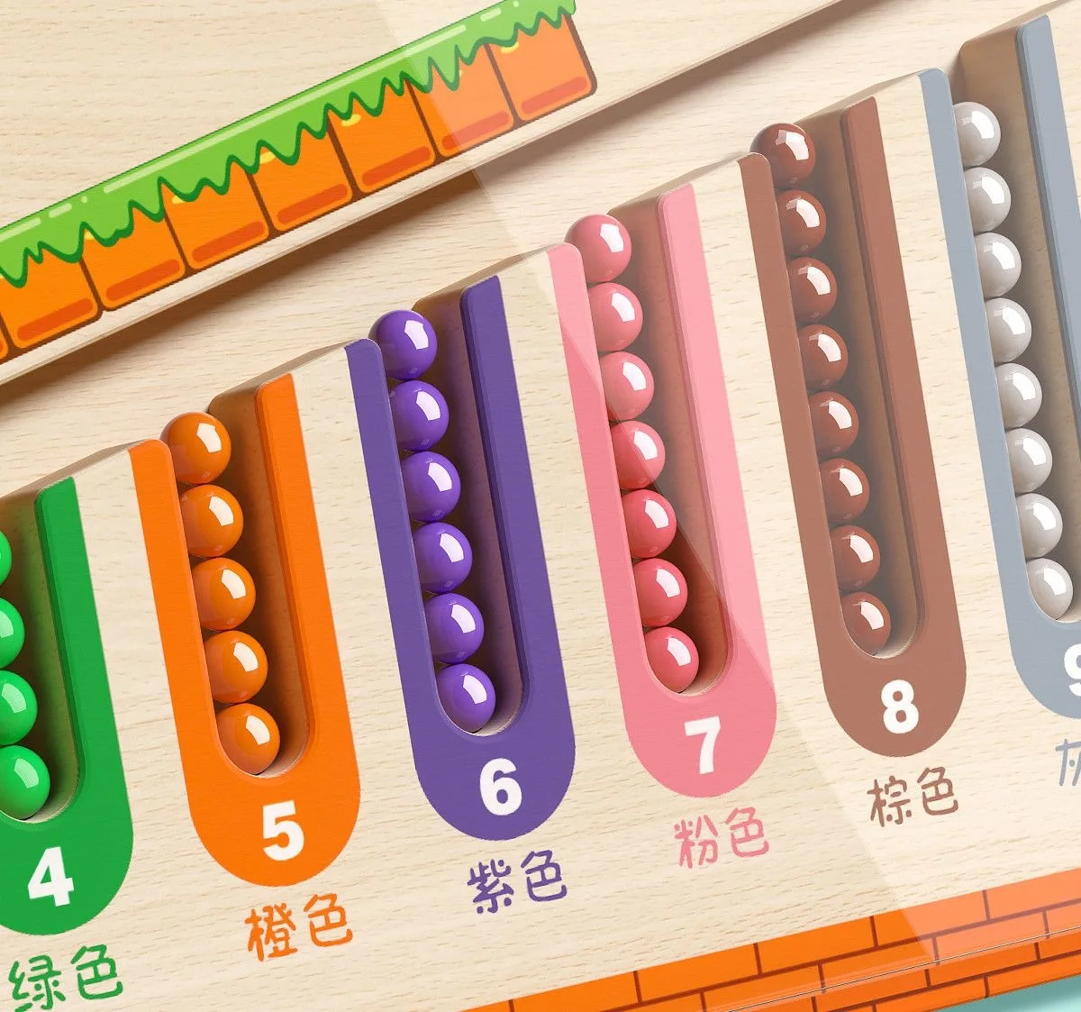 Magnetisches Farb- und Zahlenlabyrinth, Lernspielzeug, Farbzuordnungsspielzeug, Montessori-Spielzeug für Kinder, fördert die Konzentrationsfähigkeit, Geschenk. – Detail 7