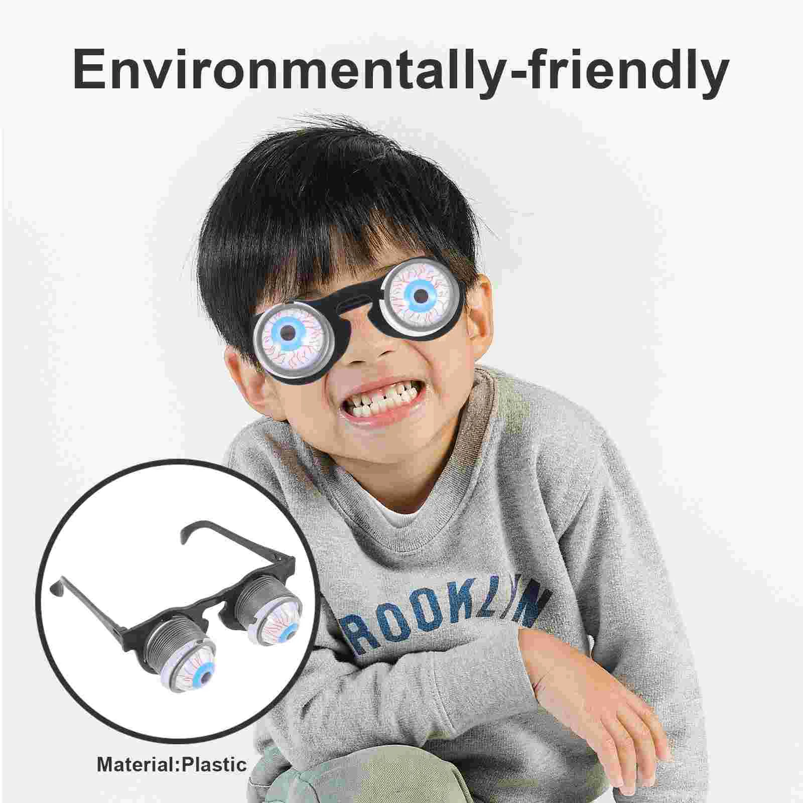 2 uds gafas de primavera para adultos juguetes para niños 1400X650X500CM gafas de globo ocular Googly de plástico