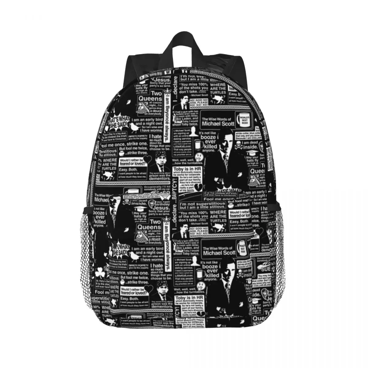 

The Wise Words Of Michael Scott Backpacks Boys Girls Bookbag Children School Bags Travel Rucksack Shoulder Bag Large Capacity