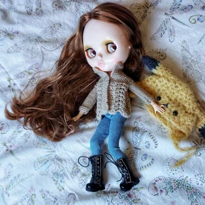 Tilda Doll Stiefel, 3,2 cm, für Blythe Puppen -Puppenspielzeug, 1/8 Mini -Lederschuhe für Blyth Azone BJD, Casual Doll Shoes Accessoires 6 Hauptverkäufe Bota Blythe Puppe - №2