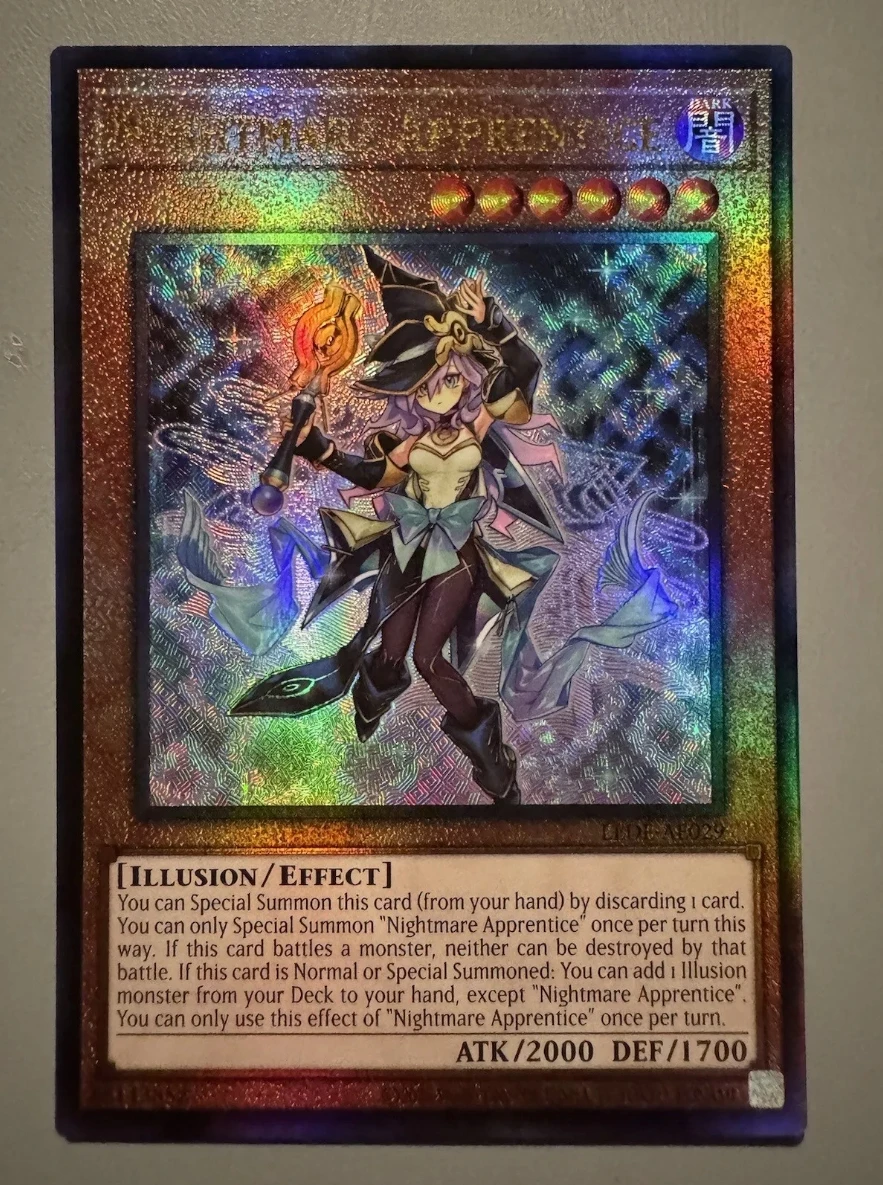 

Yugioh KONAMI Duel Monsters LEDE-AE029 Nightmare Apprentice Ultimate Rare Asian English Collection Mint Card