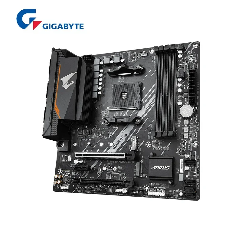 Scheda madre GIGABYTE B550M AORUS ELITE + CPU AMD R7 5700X + serie Asgard W2 DDR4 16G (8G * 2) RAM RGB da 3200 MHz Presa AM4