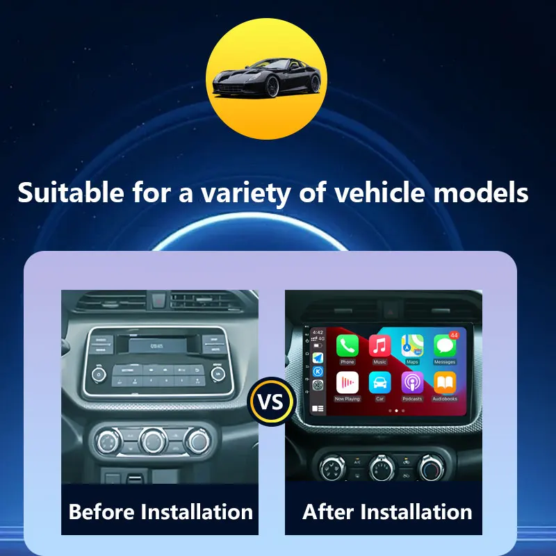 Car Radio Multimedia Player Navigation GPS for Nissan Kicks Micra P15 2016 - 2020 Android 15 Wireless CarPlay DSP Stereo 10 inch