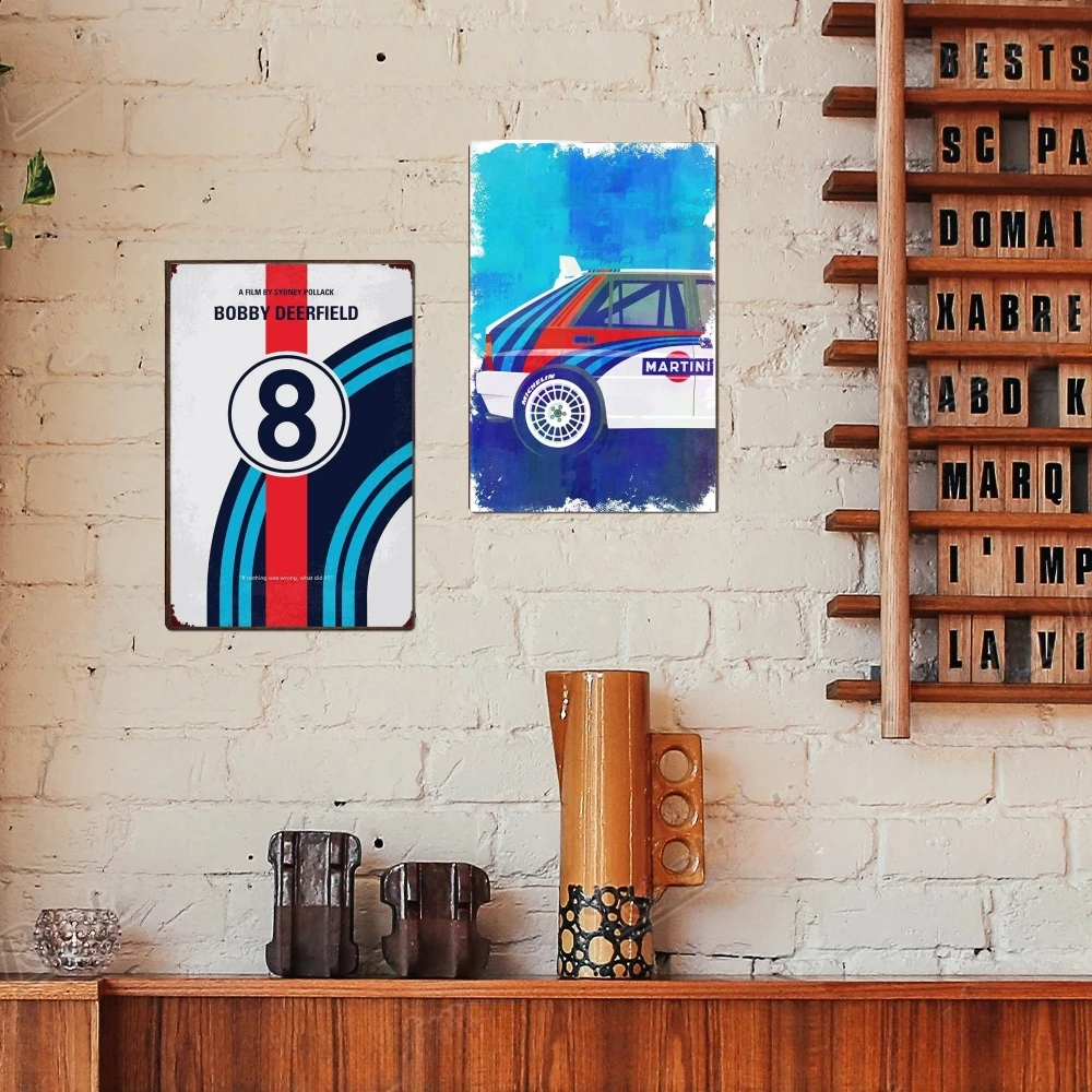 Vintage Martini Racing Metal poster Tin Signs Decor Metal Retro platform Man Cave Room Garage Decoration Bar Pub Club Sign Decor