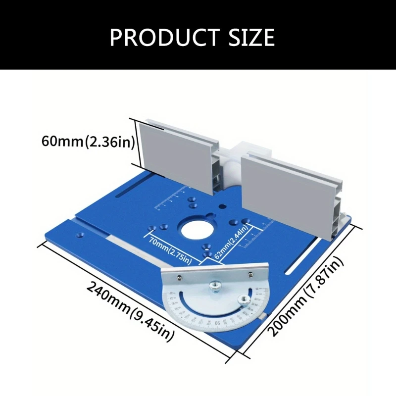 Router Table Insert Plate Router Flip Plate Aluminum for Woodworking Benches Miter Gauge Guide Sliding Fence Brackets Dropship