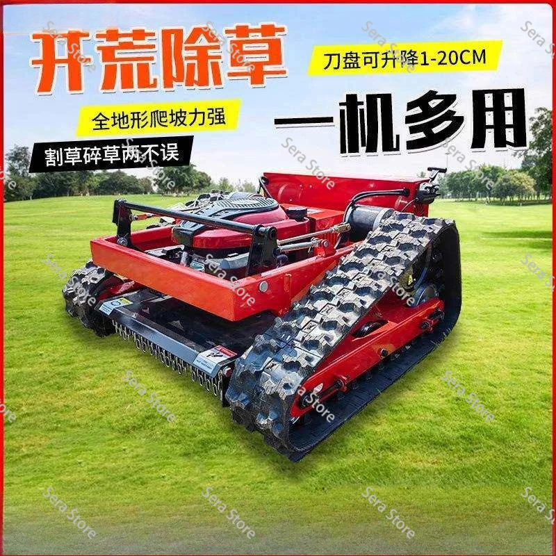 Remote Control Lawn Mower Diesel Grass Cutter Machine Orchard Weeding Equipment for Hills and Slopes