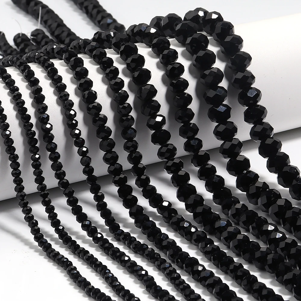 

3 4 6 8 10mm Crystal Rondelle Beads Abacus Faceted Glass Loose Spacer Beads For Jewelry Making DIY Bracelet Necklace Accessories