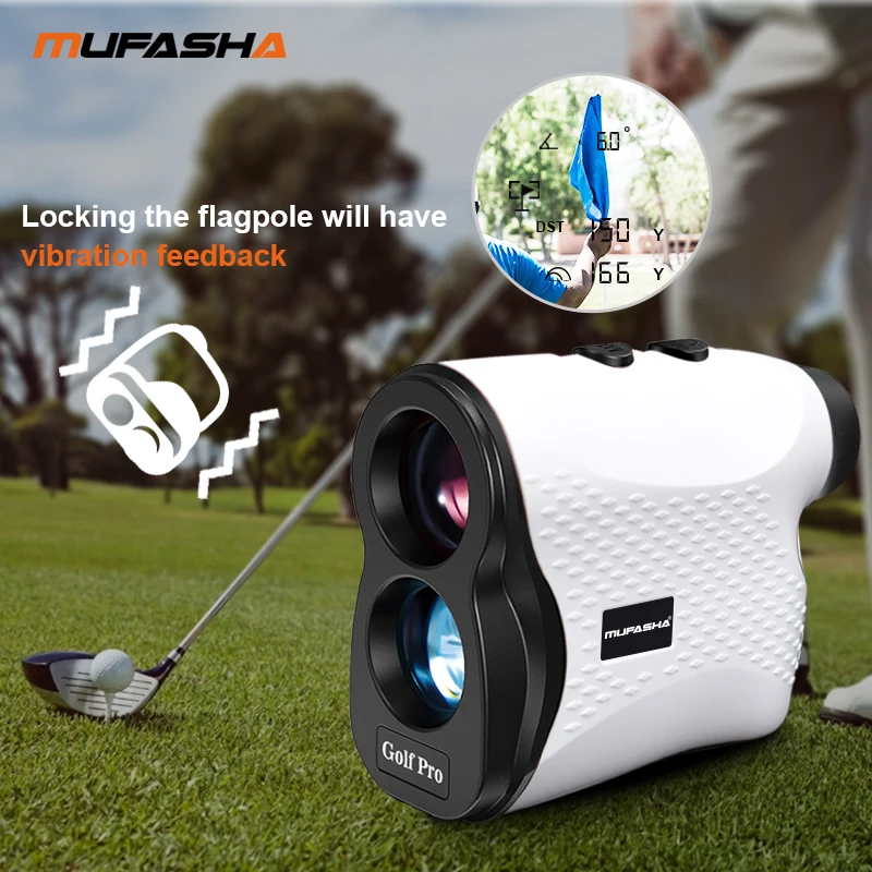 MUFASHA Golf RangeFinder Ramp Track Compensation Vibration Feedback 6X Magnification Pinseeker Outdoor Sport