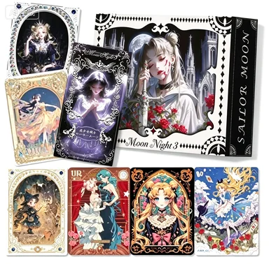 Sailor Moon Moon Night 3 Collection Card Box Tsukino Usagi Gothic Art Anime Trading Cards Booster Pack Hobby Collectible Gift