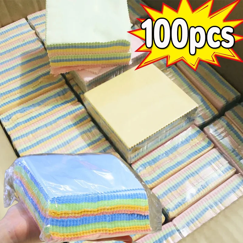 100pcs High Quality Chamois Glasses Cleaner Microfiber Cleaning Cloth for Glasses Cloth Len Phone Screen Cleaning Wipe Wholesale